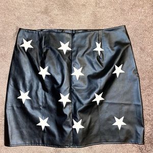 Leather star skirt